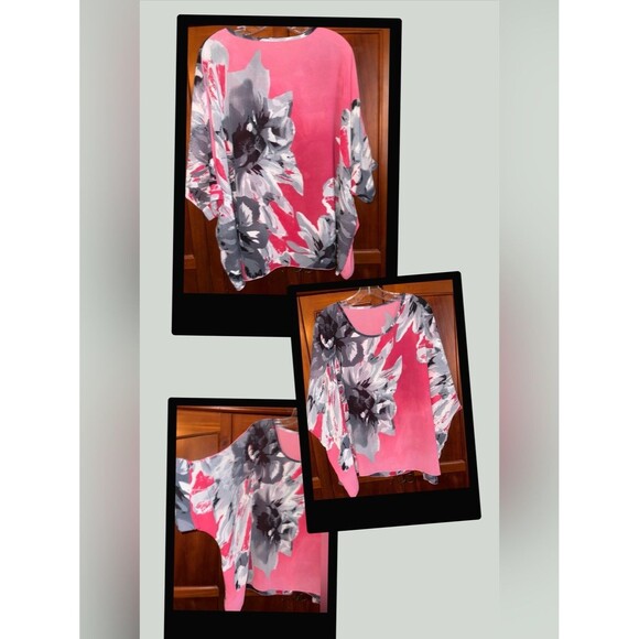 Unbranded Tops - No tag Floral Pink and Gray Women's Top #1239